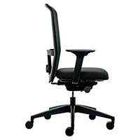 Office chair Interstuhl LX212, with mesh backrest and armrest, black