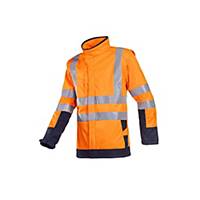 Sioen Heatherton 9643 hi-vis softshell jacket, fluo orange/navy blue, size 2XL