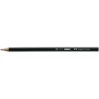 Faber-Castell Bleistift 111100, Bonanza, HB, schwarz lackierter Schaft, 12 St