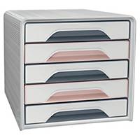 CEP Mineral Smoove 5 Drawer Module - Pastel Pink, Grey and White