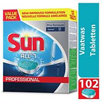 Sun Pro Formula All-in-1 Dishwasher tablets, per 102 tablets