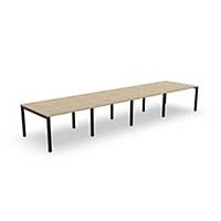EOL Arial desk - L 480 x W 120 cm - light oak top - black legs