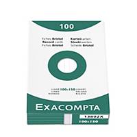 Exacompta system cards ruled 102x153mm white - pack of 100