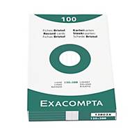 Exacompta system cards ruled 127x203mm white - pack of 100