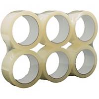 Lyreco Budget Clear Sticky Tape 50mm X 66M - Pack of 6