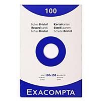 Exacompta system cards blank 102x153mm white - pack of 100