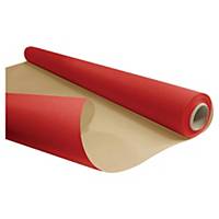 Papier d emballage - écru/rouge - rouleau de 0,49 x 10 m