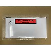 Pochette adhésive documents ci-inclus - plastique - C6 - 175 x 130 mm - par 1000