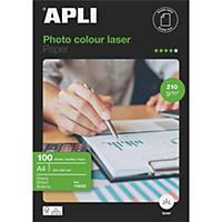 Papel fotográfico Apli Photo colour laser - A4 - 210 g/m2 - Resma de 100 folhas