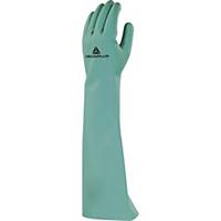 Nitrilové rukavice Delta Plus Nitrex VE846, 46cm, velikost 7/8, zelené, 12 párů