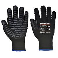 Portwest® A790 Antivibrations-Handschuhe, Größe L, Schwarz