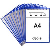 Pochettes transparentes Djois Tarifold 114001 A4, bleu, paq. 10 unités