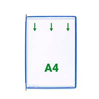 Tarifold 114001 pockets for display system in metal/PVC blue - pack of 10