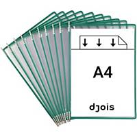 Pochettes transparentes Djois Tarifold 114005 A4, vert, paq. 10 unités