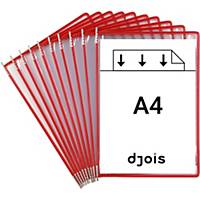 Pochettes transparentes Djois Tarifold 114003 A4, rouge, paq. 10 unités