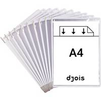 Pochettes transparentes Djois Tarifold 114002 A4, blanc, paq. 10 unités