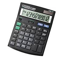 Citizen CT-666N rekenmachine voor kantoor, zwart, 12 cijfers