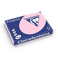 Clairefontaine Trophee 1888 pink A3 paper, 80 gsm, per ream of 500 sheets