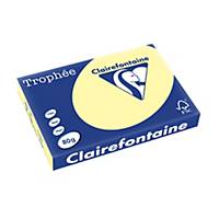 Clairefontaine Trophée Coloured Paper, A3, 80gsm, Light Yellow