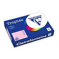 Barevný papír Clairefontaine Trophée, A4, 80 g/m², světle růžový