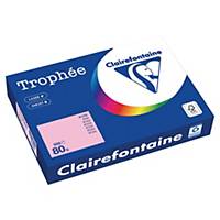 Papier couleur A4 Clairefontaine Trophée - 80 g - rose - 500 feuilles