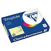 Papier couleur A4 Clairefontaine Trophée - 80 g - jaune canari - 500 feuilles
