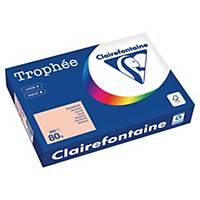 Farebný papier Clairefontaine Trophée, A4, 80 g/m², lososový