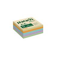 STICK N by HOPAX FSC öntapadó mini jegyzettömb, 51x51 mm, színes, 240 lap/csomag