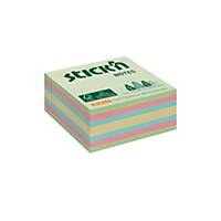 Samolepicí kostka STICK N by HOPAX FSC, 76x76 mm, lesní pastel mix, 400 lístečků
