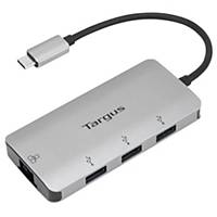 TARGUS อุปกรณ์ขยายช่องสัญญาณ USB-C รุ่น ACA959 ( USB-A, Ethernet) สีเงิน