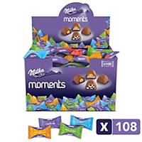 Milka Moments Chocolade Mix, individueel verpakt, doos van 108 stuks