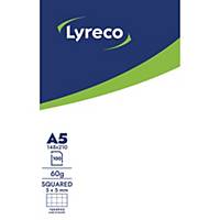 LYRECO NOTEPAD GLUED 100S A5 5X5 60G