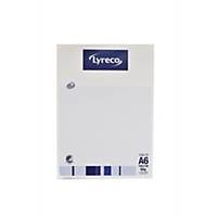 LYRECO NOTEPAD GLUED 100S A6 RULED 60G