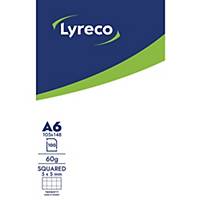 LYRECO NOTEPAD GLUED 100S A6 5X5 60G