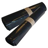 Sac poubelle avec soufflets noir - 130 L - 80x110 cm - 44µ - 100 sacs