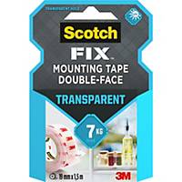 3M DOUBLE-SIDED TAPE 19X1.5INDOOR TRANSP