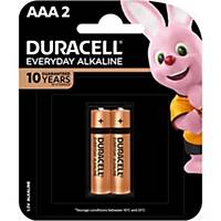 DURACELL EVERYDAY AAA ALKALINE BATTERIES PACK OF 2