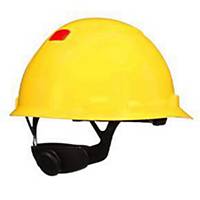 3M หมวกนิรภัย H-702 SFR-UV ไม่มีรูระบาย ปรับหมุน สีเหลือง