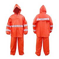 BEST ONE เสื้อกันฝน แบบเสื้อ กางเกง ZFMDRG04 สีส้ม