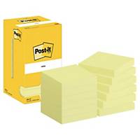 Post-it® Notes Canary Yellow, gul, 76 mm x 76 mm, 12 stk