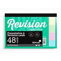 Luxpad Revision A6 Flash Cards - Lined (48 Cards) Assorted Colours