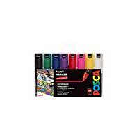 Posca - PC-7M Large Bullet Tip -  Paint Markers Assorted Colours - Pack of 8