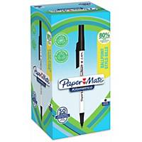 Paper Mate Kilometrico Recycled Ballpoint Pens Black - Pack of 50