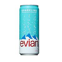 Evian Sparkling Can 330ML - Pack of 24