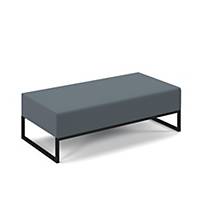 Nera Modular Double Bench with Black Frame in Grey - Delivery Only - Excludes NI