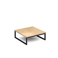 Nera Square Coffee Table 700Mm with Black Frame in OakDel Only Excl NI