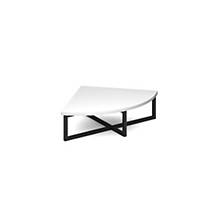 Nera Corner Unit Table 700Mm with Black Frame In WhiteDel Only Excl NI