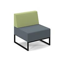 Nera Modular Single Bench with Black Frame in Green  D&Itall  Excl NI