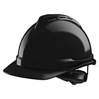 V-Gard 500 Safety Helmet vented Fas-Trac III PVC Black