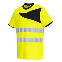 T-shirt manica corta alta visibilità Portwest PW213 giallo/nero tg S